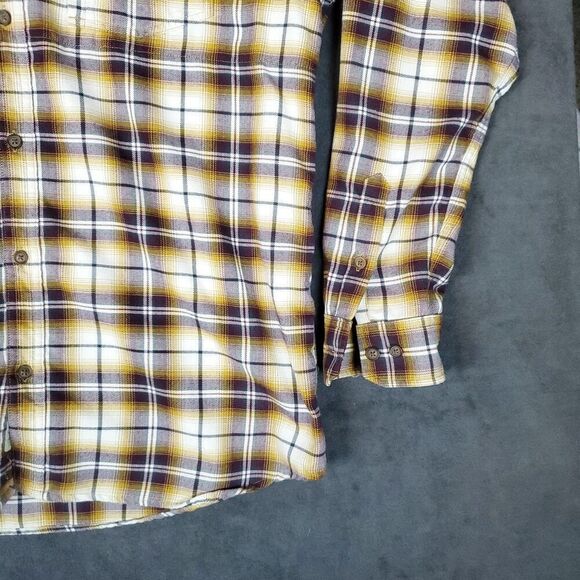 Exofficio Flannel Shirt Men's XL Brown Insect Shield Button Up Outdoor Camp - Picture 5 of 16